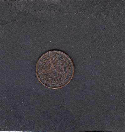 Beschrijving: 1 Cent WILHELMINA  